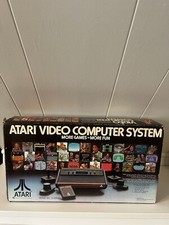 Original 1980 Atari CX2600a Video Computer System Woodgrain UNTESTED With Box picture
