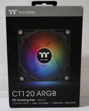Thermaltake CT120 ARGB PC Cooling Fans (2-Pack)  PWM 120mm CLF149PL12SWA NEW  picture