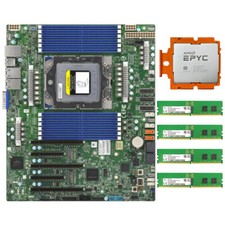 Supermicro H13SSL-N +AMD EPYC Genoa 9334 QS +64G SK hynix (16G *4) 1RX8 PC5-4800 picture