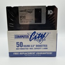 Vintage Computer City 3.5” Diskettes Floppy Disks 1.44MB - 50 Pack - NEW SEALED picture