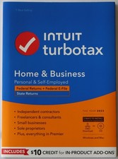 2023 Intuit TurboTax Turbo Tax Home & Business CD tax prep preparation software picture