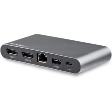 StarTech.com USB C Dock - 4K Dual Monitor DisplayPort - Mini Laptop Docking Stat picture