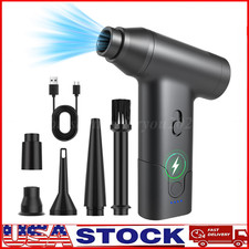 Electric Air Duster Cordless Mini Jet Dry Blower Portable Turbo Fan 300000RPM US picture