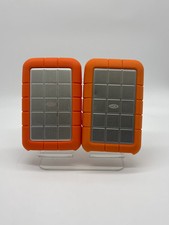 LaCie Rugged Triple 500GB Portable Hard Drive Lot of 2 USB 3.0 FireWire Orange picture