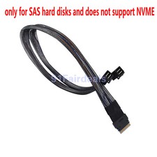 Cablecy Slimline SAS Slim 4.0 SFF-8654 8i 74pin to Dual SFF-8643 Mini SAS 50CM picture