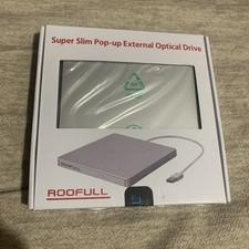 RooFull Super Slim Pop Up External Optical Drive CD/DVD RW, SEALED ECDS018 picture