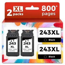 Ubinki 243XL Black Ink Cartridge 2-Pack for Canon MG2522 MG2922 TR4520 TR4522 picture