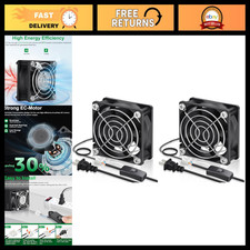 60mm AC Cooling Fan 110V 115V 120V 220V 240V Dual Ball Bearings - Pack of 2 picture