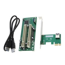 PCI-E to 2xPCI PCIE x1 to x16 Card PCI-Expansion Converter 2x 32-bit PCI slots picture