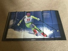 Vintage 1992 SONY 42-INCH VIDEOSCOPE BIG SCREEN TV PROMO POSTER DOUBLE-SIDED picture