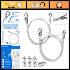 2Pcs Vinyl Coated Lift Cable & 4 Rollers | Stainless Steel for Lift Assist, EZ C picture
