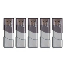 PNY 64GB Turbo Attaché 3 USB 3.0 Flash Drive, Silver (Pack of 5) 64GB, picture