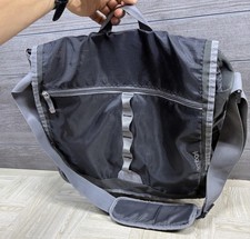 Embark Laptop Messenger Travel Bag Lightweight Nylon Black Grey  picture