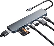 USB C Hub 7 in 1 Multiport Adapter 4K HDMI PD USB 3.0 SD TF Dock MacBook Windows picture