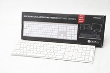 New MACALLY BACKLIT ACEBTKEYA Quick Switch Bluetooth Keyboard  3 Devices picture