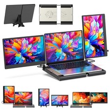 Laptop Screen Extender 14'' Triple Portable Monitor 360° Rotation F3 Laptop Moni picture