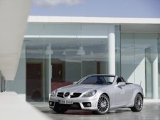 Cars amg mercedes benz slk Desk Mat Stitched picture