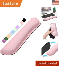17-Inch Pink Memory Foam Keyboard Wrist Rest and Mouse Pad - All-Day Comfort picture