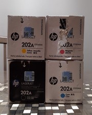 Genuine HP 202A LaserJet Toner Cartridge 4-Pack Black Cyan Magenta Yellow picture