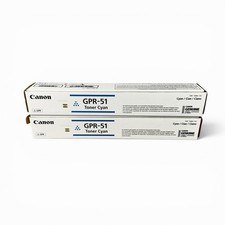 NEW Genuine Canon GPR-51 Toner Cartridge Lot of 2 (C) OEM 1 New 1 Open Box picture