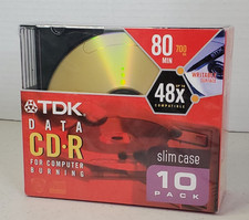 TDK 10 PACK CD-R SLIM CASE picture