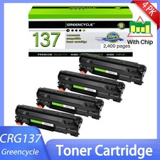 4PK GREENCYCLE Canon 137 Black Toner Cartridge CRG137 LBP151dw MF216n MF232w picture