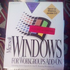 Microsoft Windows For WORKGROUPS ADD-ON  3.1 Operating System *NEW SEALED* picture