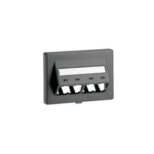 Panduit CFFPEBSL4BL Herman Miller Sloped Furniture Faceplate ABS 4 Port Black picture