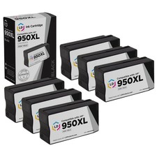 LD 6PK COMP Black Cartridge for HP Ink 950XL 950 XL CN045AN OfficeJet 8600 picture