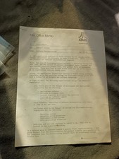 Vintage 1981 Atari Computer Division Inter-Office Memo  / Executive Signed) picture