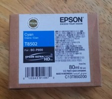 New Genuine Epson T8502 Cyan Ultra Chrome HD Ink For SC-P800 Exp 02-2027 picture
