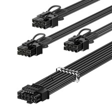 600W PCIe 5.1 GPU Power Cable 16Pin 12+4 12VHPWR Adapter Cord Black picture