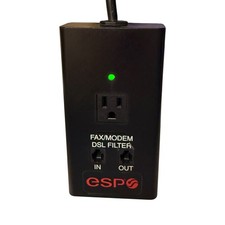 ESP MFP-1 Surge Protector Power Filter Fax Modem DSL Ethernet CAT 5E Black picture