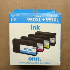 ONN Re-manufactured for HP 950XL 951XL Ink Cartridges 4 Pack Officejet Pro picture