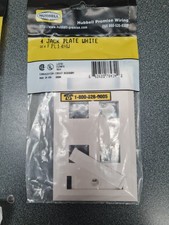 NEW Lot Of 4 HUBBELL FPL14HI - 4 Jack Plate White picture