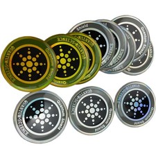 Mobile Phone Computer Circular Household Appliance Stickers - Gold/Silver 6pcs picture