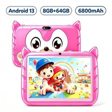 Android 13 7-inch Kid Tablet 8GB+64GB WiFi 5G Dual Camera IPS HD Education Gift picture