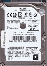 Hitachi/APPLE HTS541010A9E662 SEP-12 655-1751B mlc: DA5218 pn: 0J26273 1TB SATA picture