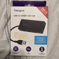 Targus USB 3.0 4-Port USB Hub - Black - NEW picture