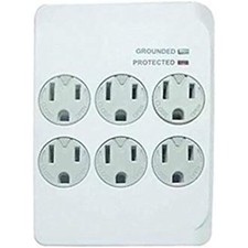 Master Electrician CT-044F 6 Outlet Surge Tap, White picture