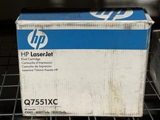 HP Q7551XC Black Toner Cartridge NEW Genuine-Open/Worn Box picture