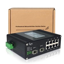 Industrial 8-Port 10/100/1000Mbps Ethernet Optical Fiber Switch with 2 Gigabi... picture