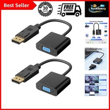 DisplayPortDP to VGA Adapter, 2 Pack Gold-Plated DisplayPort to VGA Adapter M... picture