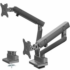VIVO Premium Aluminum Full Motion Dual Monitor Lift Engine Arm Desk Mount Stand picture