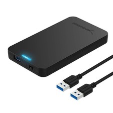 SABRENT 2.5in SATA to USB 3.0 Tool-Free SSD/HDD Enclosure Black, Black picture