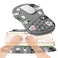 2-in-1 Ergonomic Set, Wave Rise Keyboard Wrist Rest and Massage Bulge Slope P... picture
