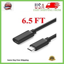 1/3/6 Feet Type C USB 3.1 Male to USB-C Female Extension Data Cable Cord Black picture