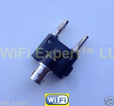 1 x BNC Female plug to Two dual Banana binding Male jack connector adapter USA picture