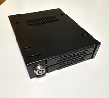 ICY DOCK MB992SK-B 2-Bay 2.5in SATA Drive Caddy, Locking, Black Metal picture