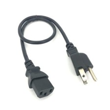 2FT Universal 3 Prong AC Power Cord Cable 18 AWG for Computer Printer Monitor TV picture